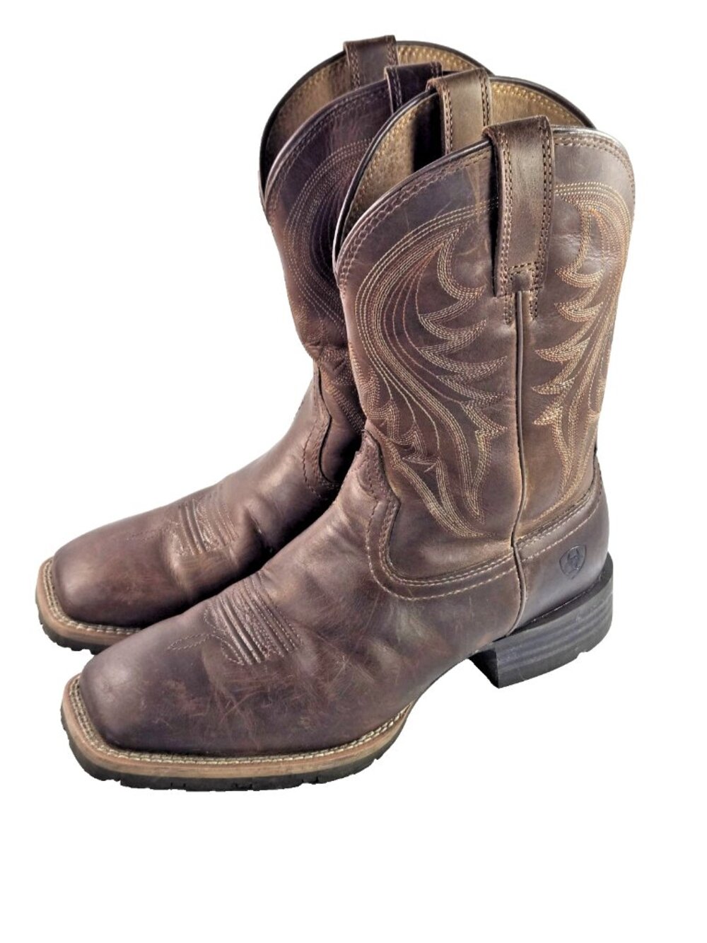 Ariat Leather Cowboy Boots Size 8 D Oil and Slip Resistant Cushioned
